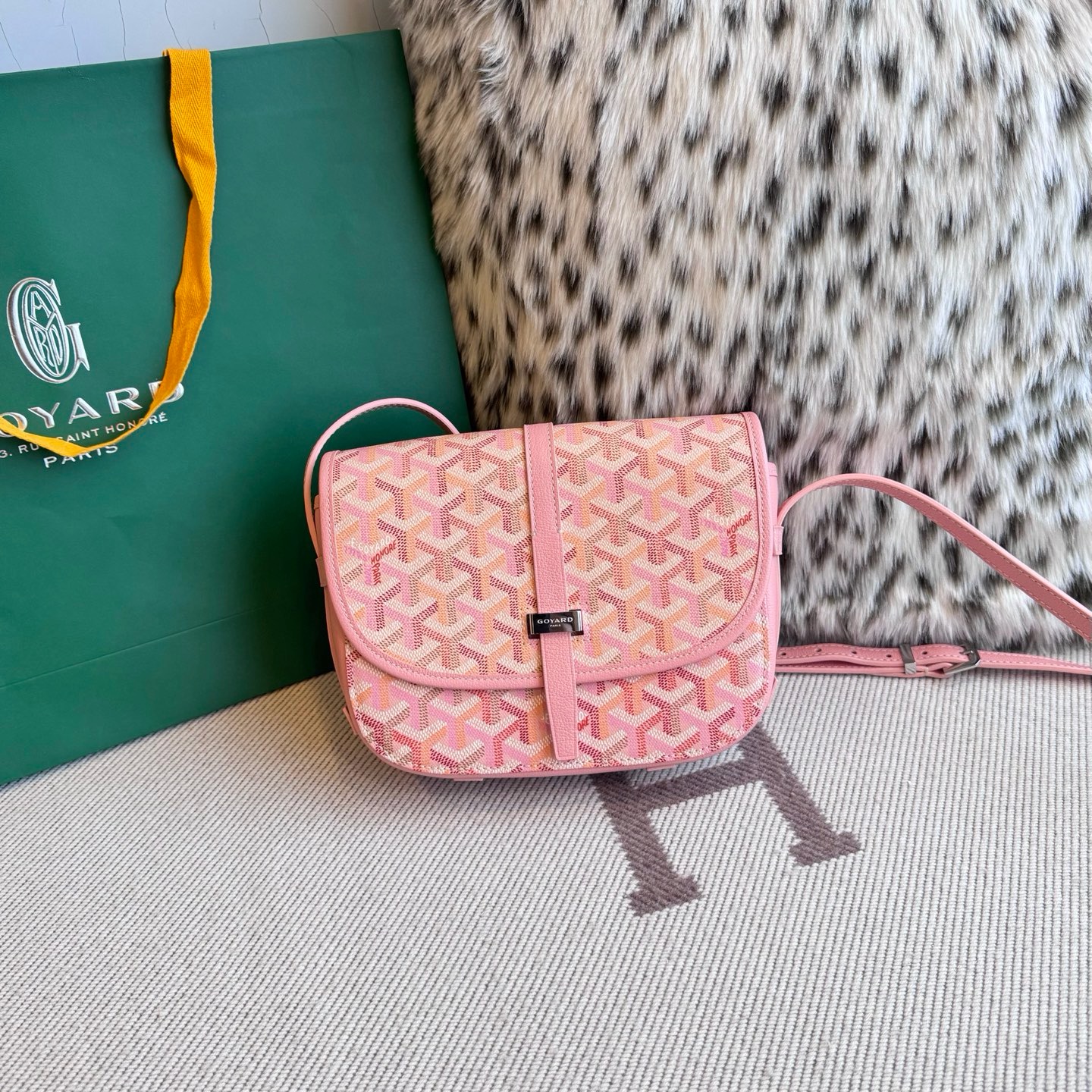 Goyard Belvedere Pink Crossbody Bag