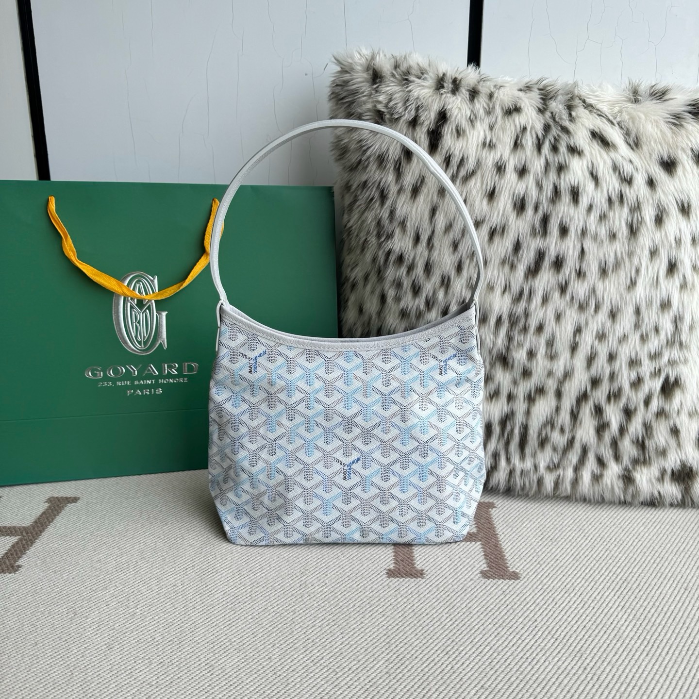 Goyard Hobo Mini White & Blue Multicolor Shoulder Bag