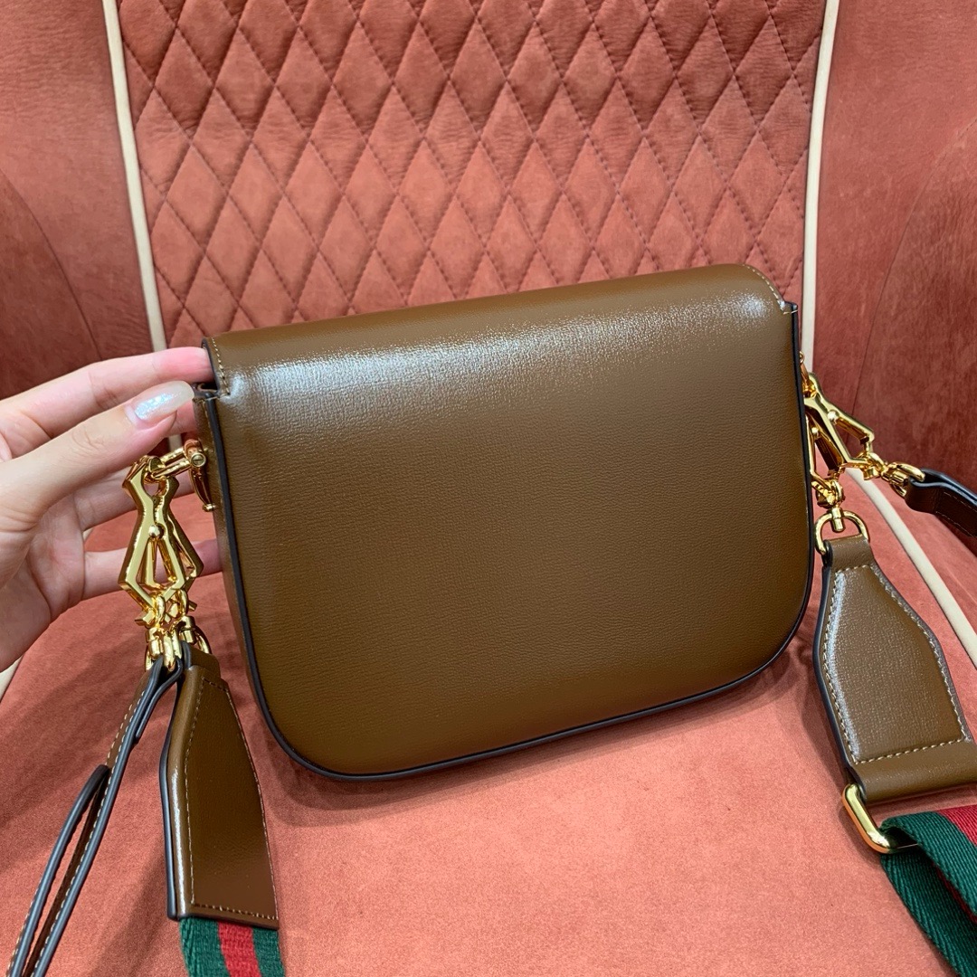 Gucci Horsebit 1955 crossbody bag brown smooth leather