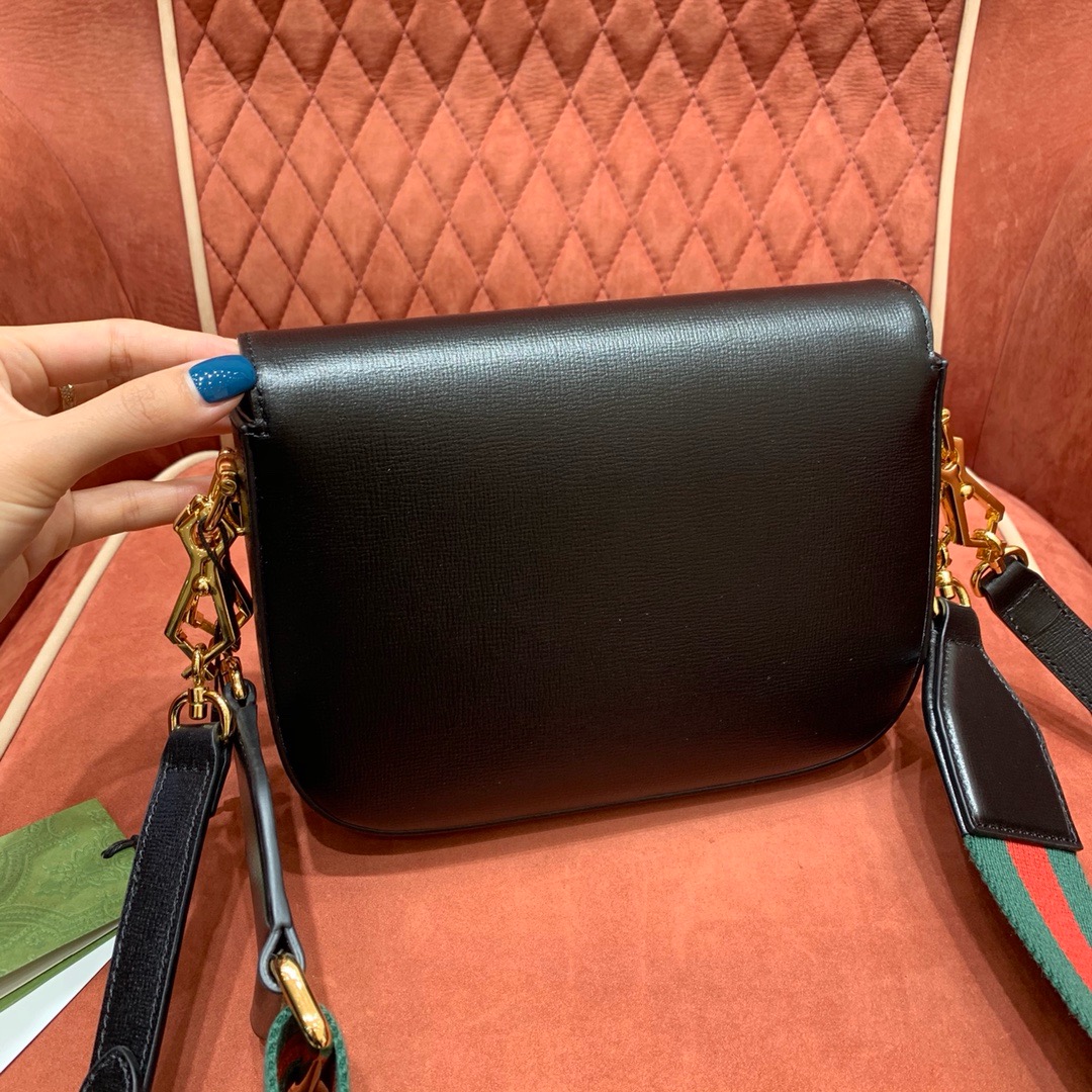 Gucci Horsebit 1955 crossbody bag black cow leather