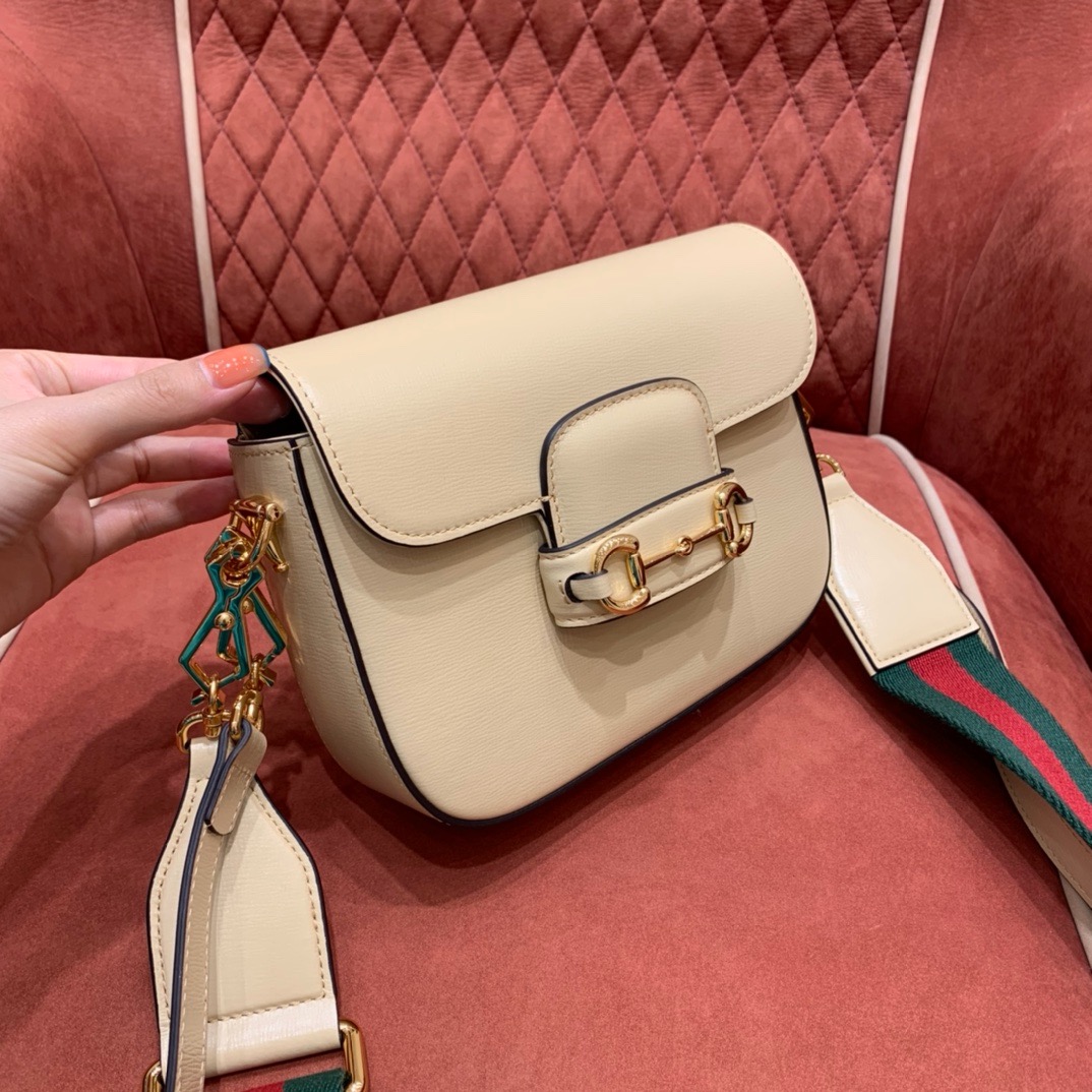 Gucci Horsebit 1955 shoulder bag beige cow leather