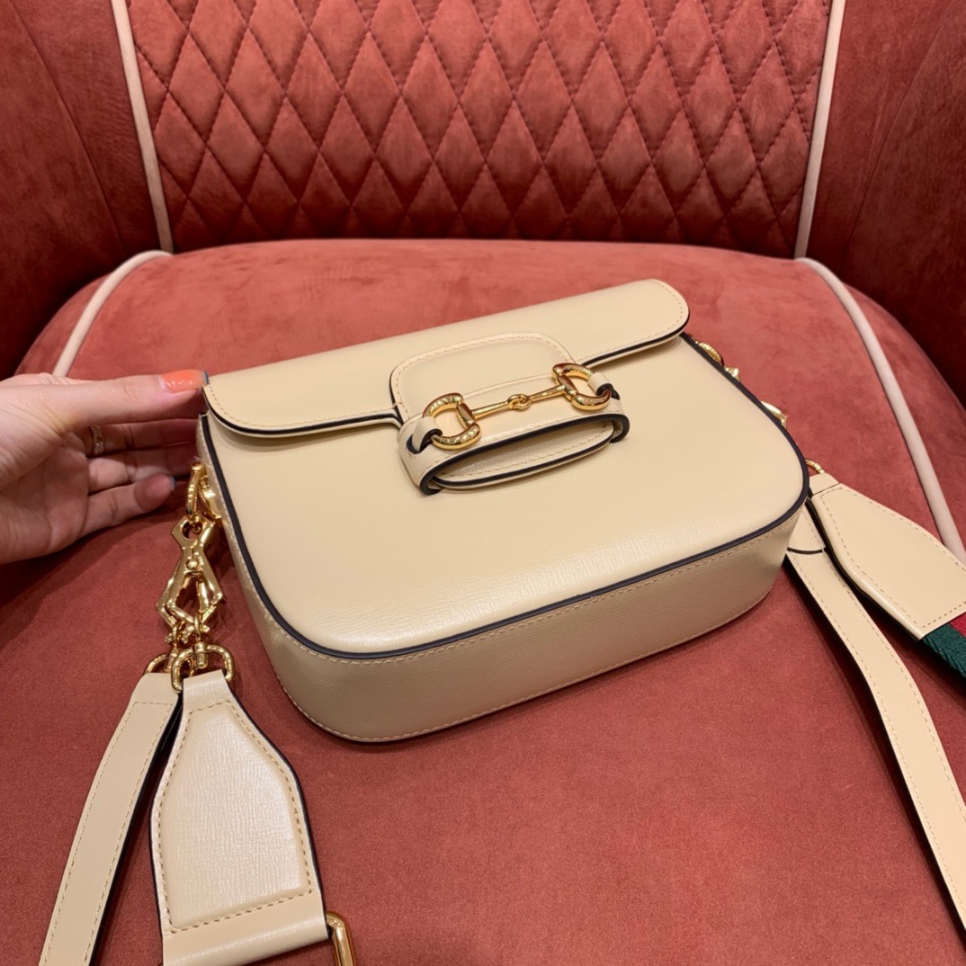 Gucci Horsebit 1955 shoulder bag beige cow leather