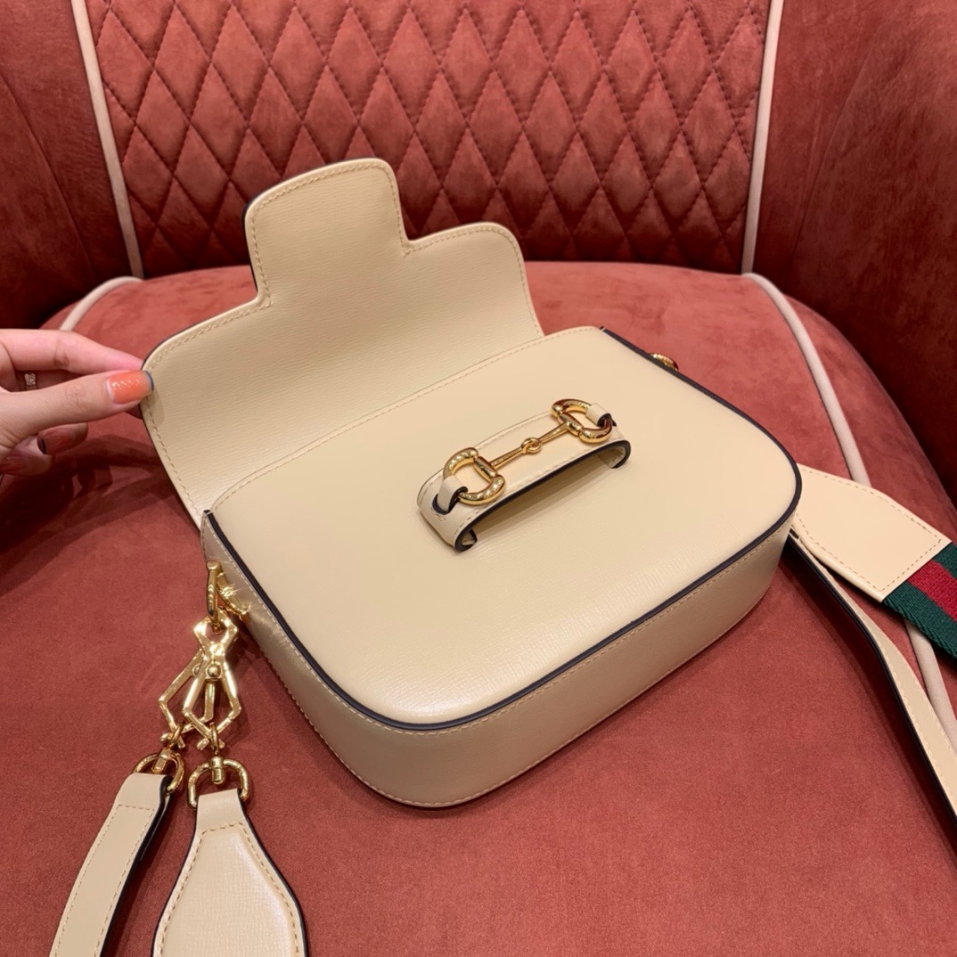 Gucci Horsebit 1955 shoulder bag beige cow leather