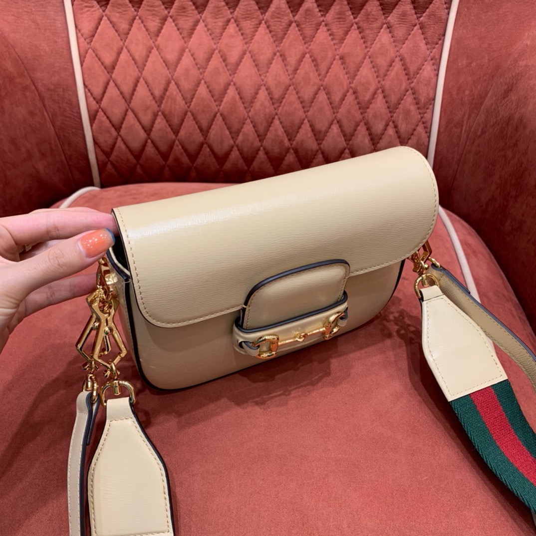 Gucci Horsebit 1955 shoulder bag beige cow leather