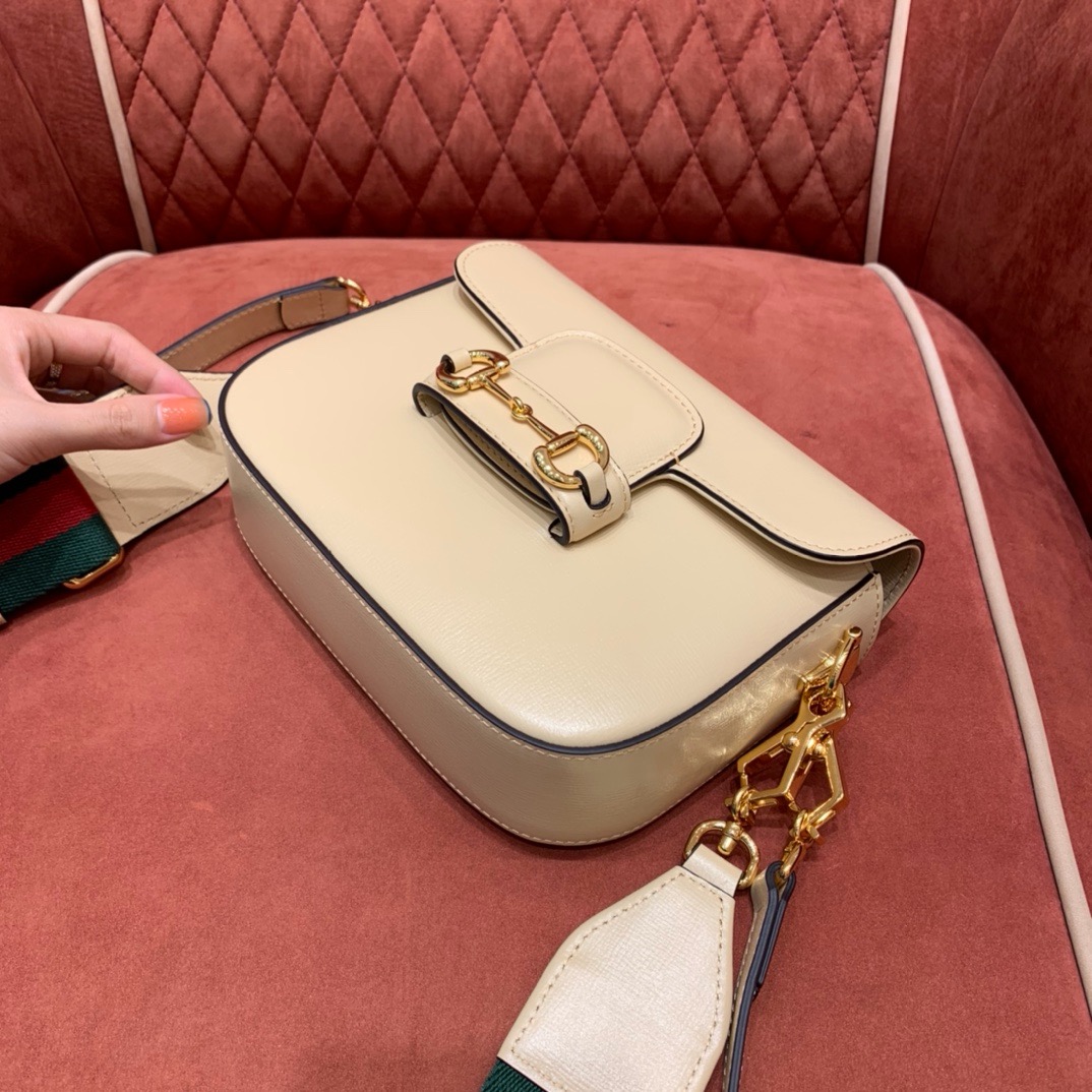 Gucci Horsebit 1955 shoulder bag beige cow leather