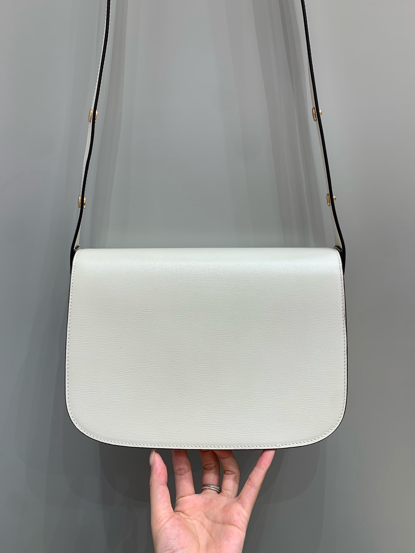 Gucci Horsebit 1955 crossbody bag white cow leather