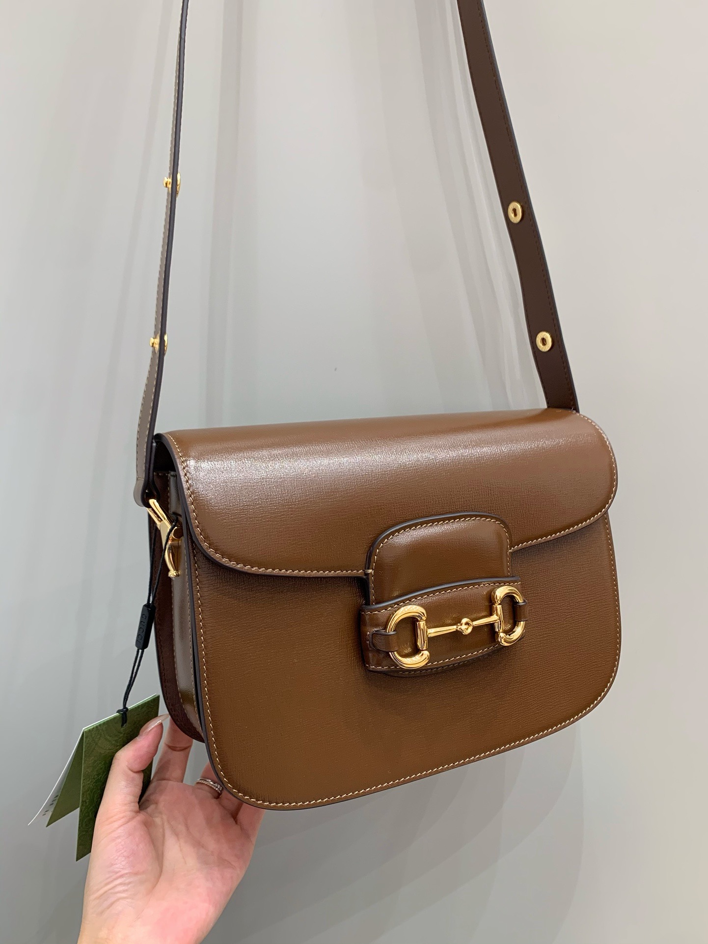 Gucci Horsebit 1955 crossbody bag brown cow leather