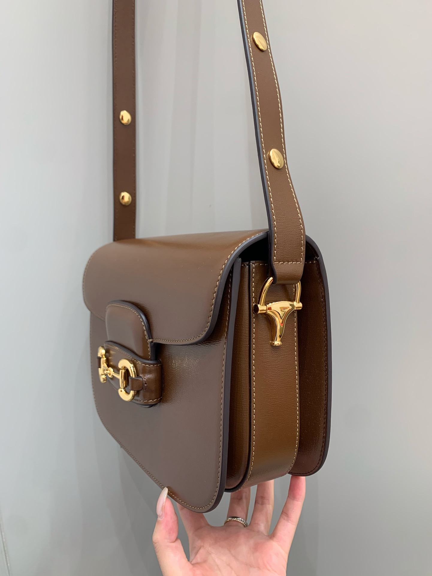 Gucci Horsebit 1955 crossbody bag brown cow leather