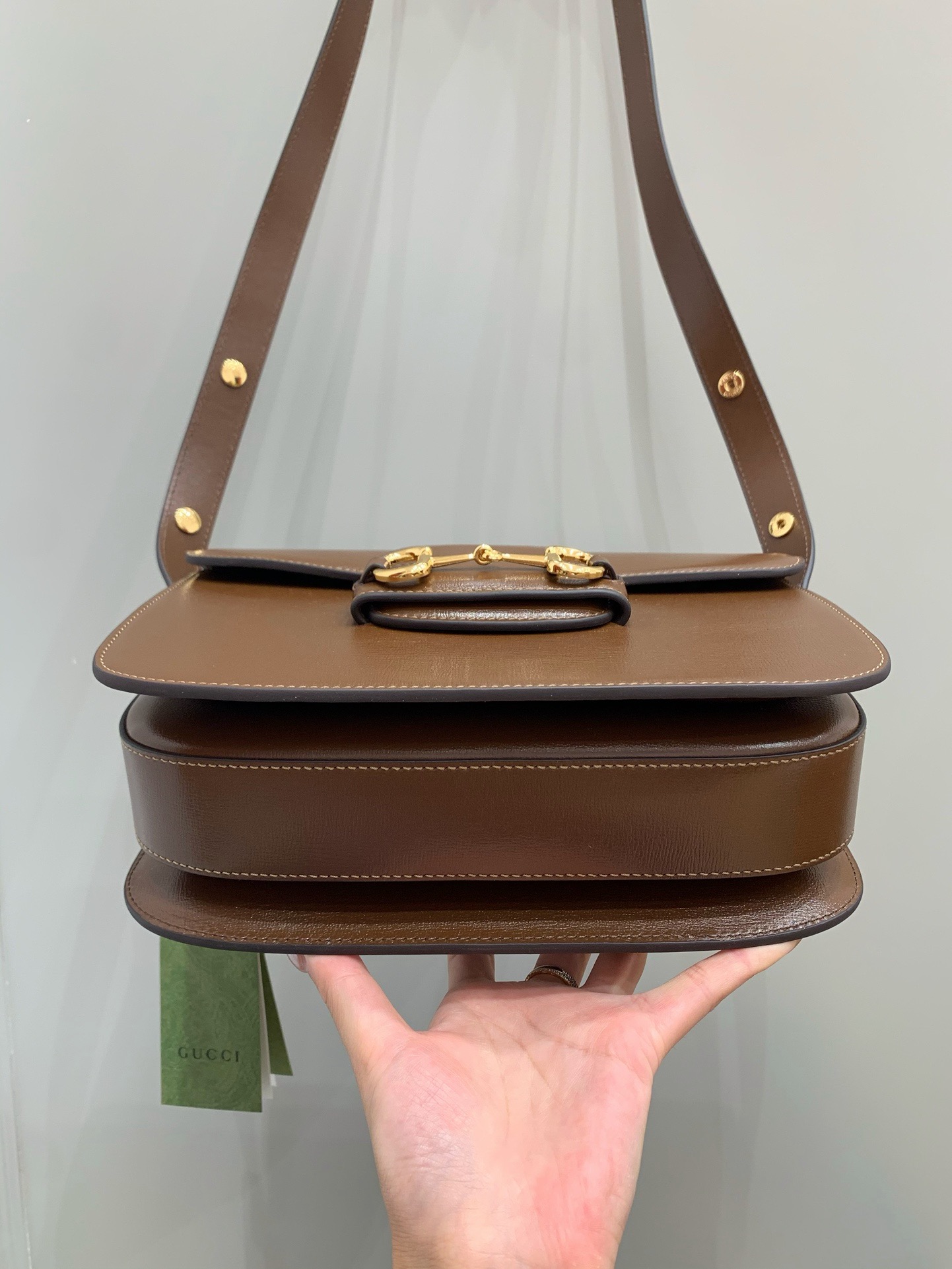 Gucci Horsebit 1955 crossbody bag brown cow leather