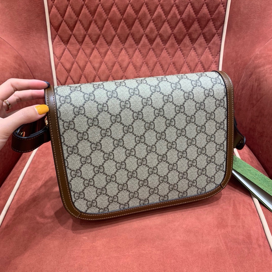Gucci Horsebit 1955 medium bag GG monogram canvas