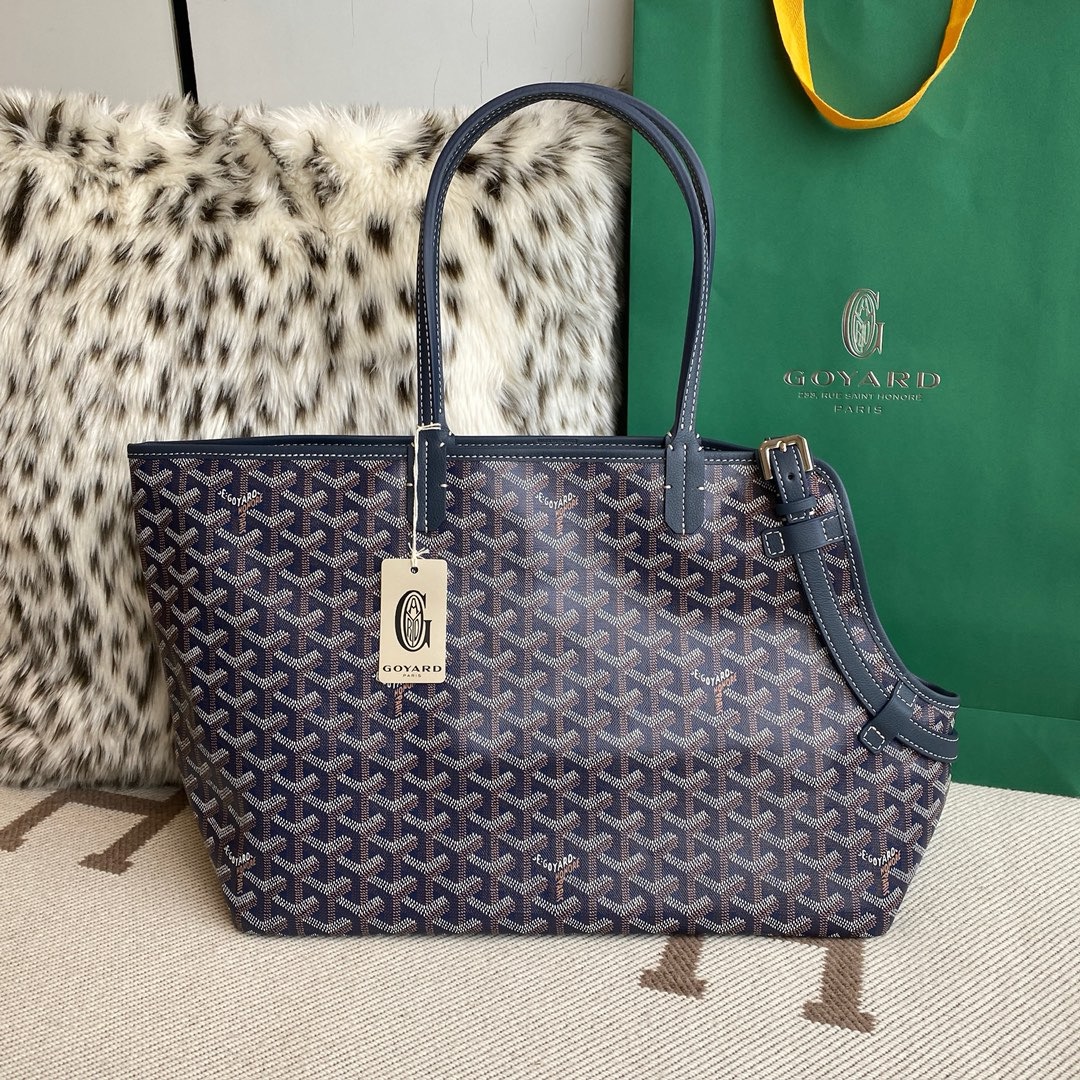 Blue Goyard Pattern Canvas GOYARD Pet Travel Bag