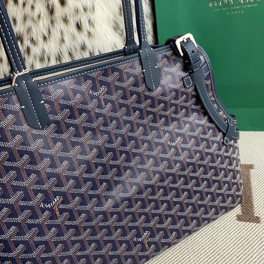 Blue Goyard Pattern Canvas GOYARD Pet Travel Bag