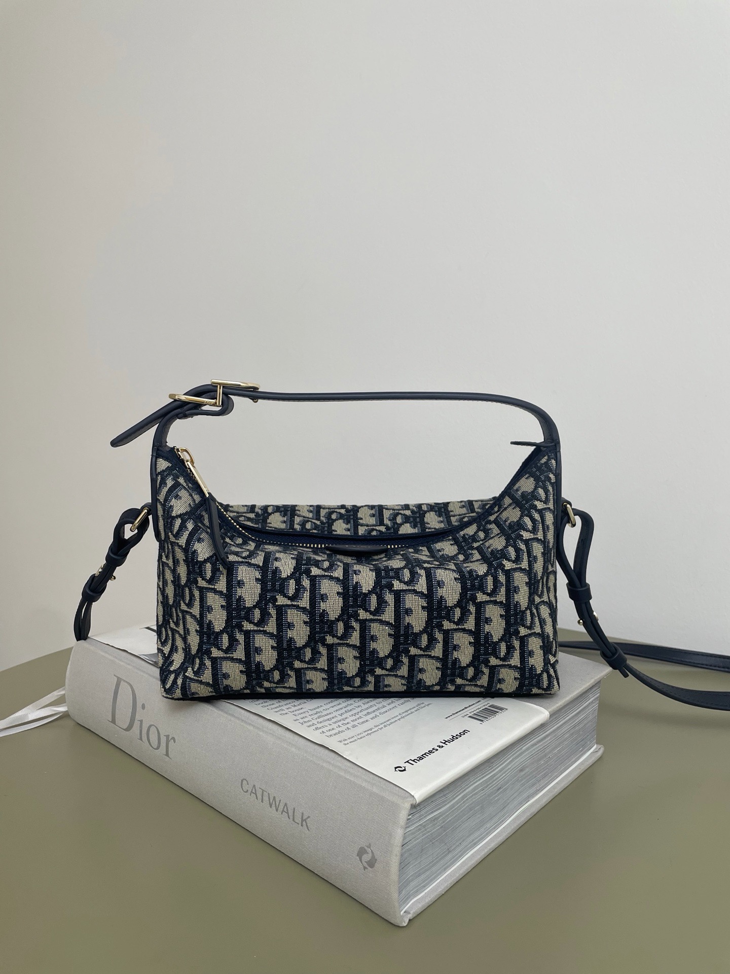 Dior Nomad blue Oblique jacquard clutch bag