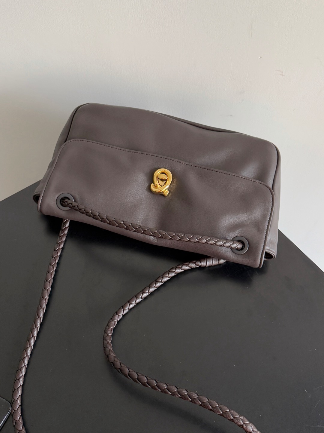 Bottega Veneta dark brown Madison cowhide shoulder bag