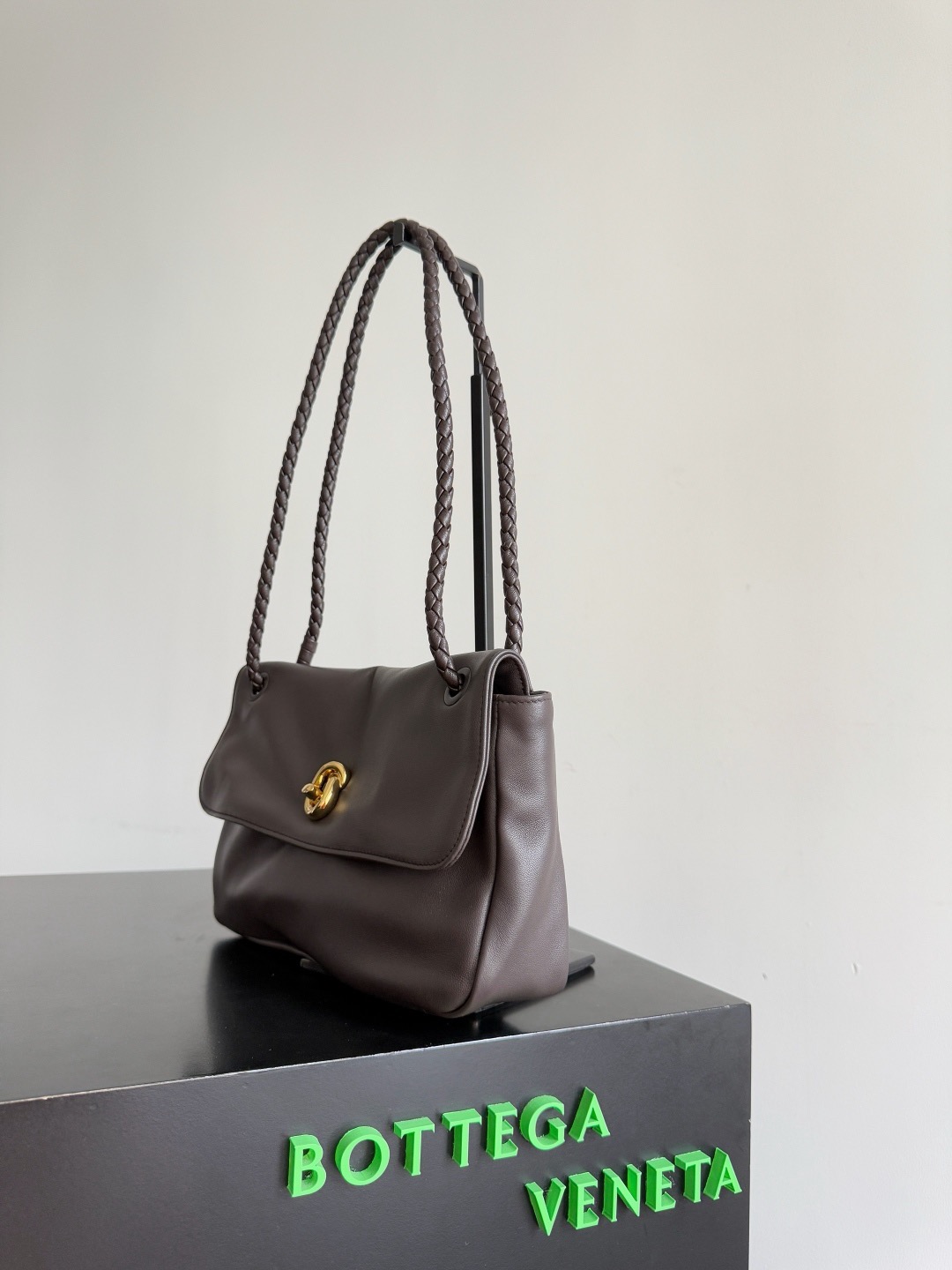 Bottega Veneta dark brown Madison cowhide shoulder bag