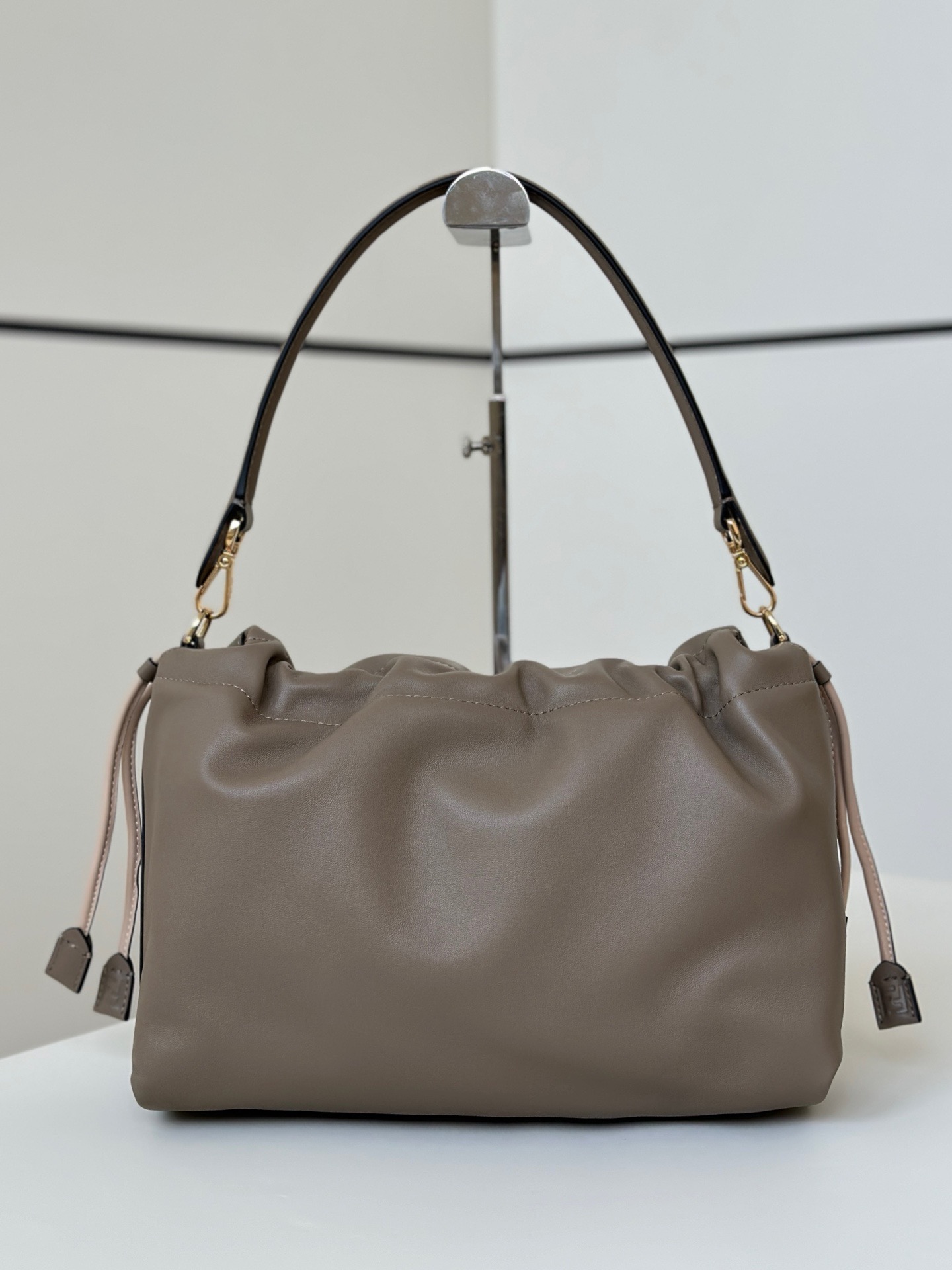 Light gray Fendi Baguette Soft large shoulder bag
