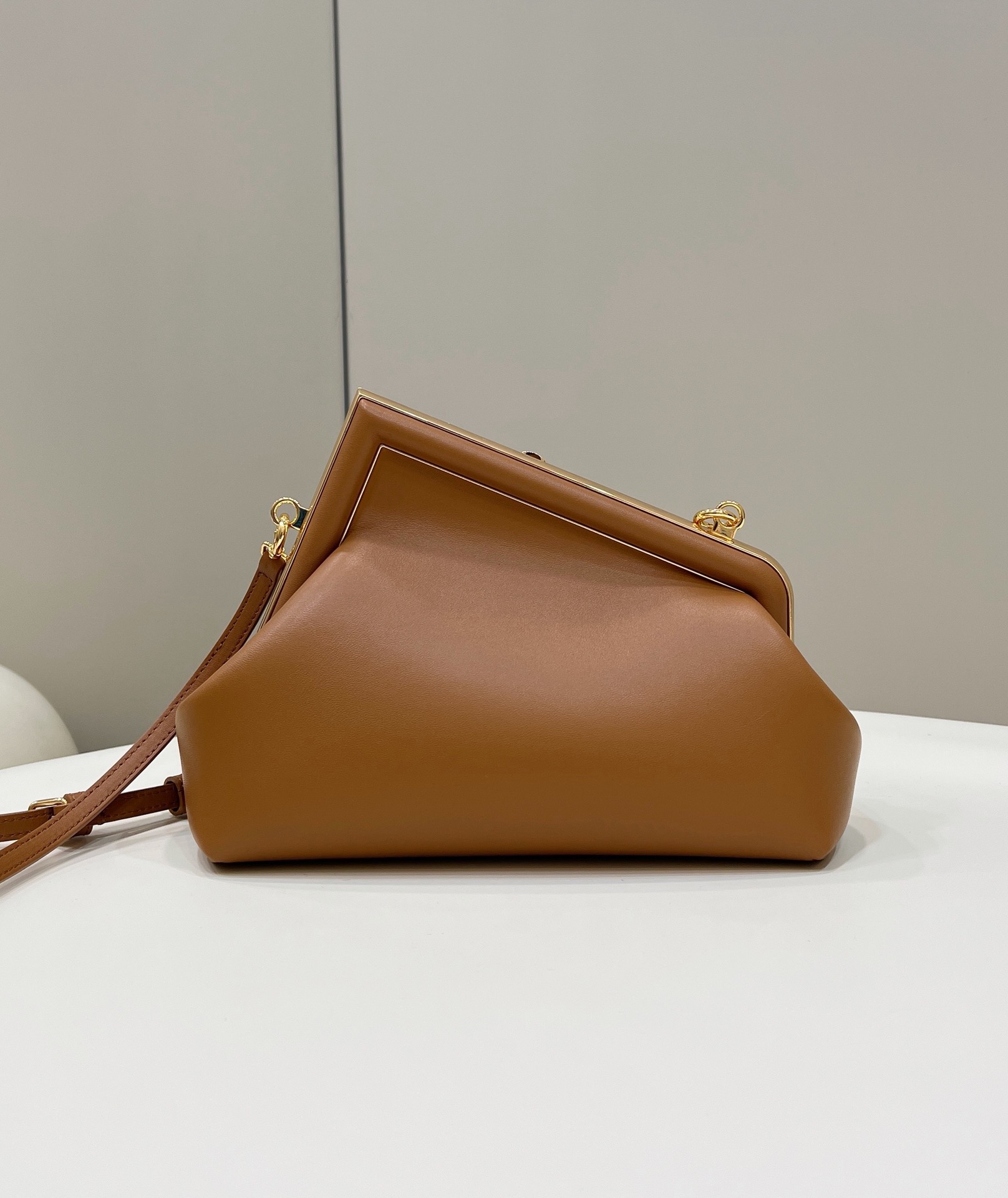 Fendi First caramel cowhide leather crossbody bag