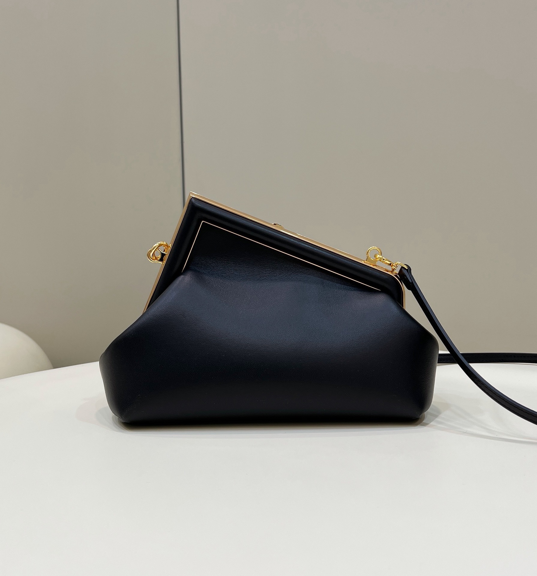 Fendi First black cowhide leather crossbody bag

