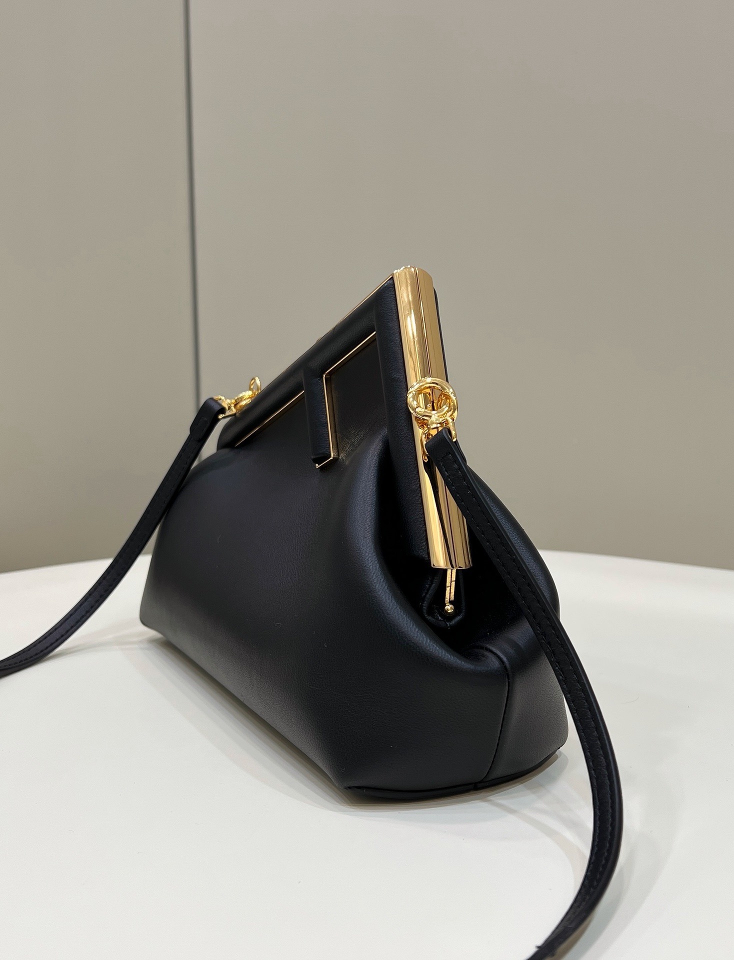 Fendi First black cowhide leather crossbody bag
