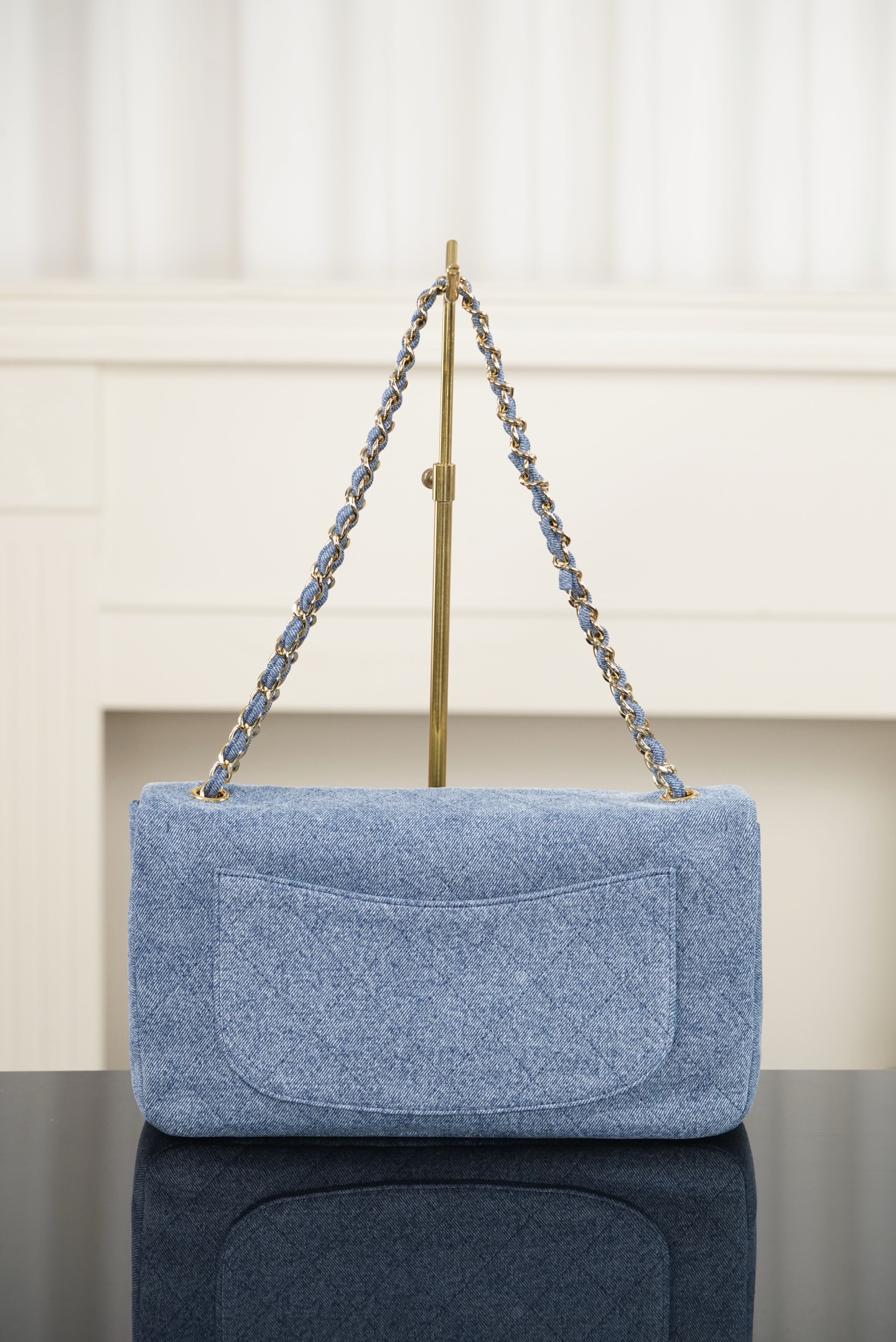 Chanel 26A large blue denim CF flap bag