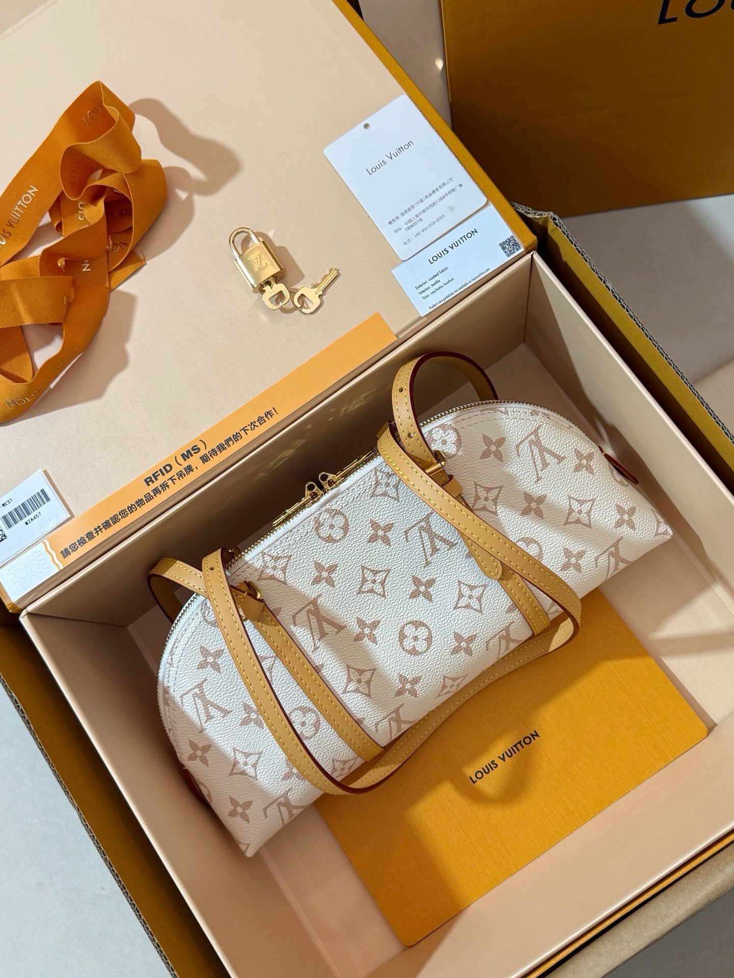 Louis Vuitton Squire East‑West M2A457 monogram dune canvas handbag